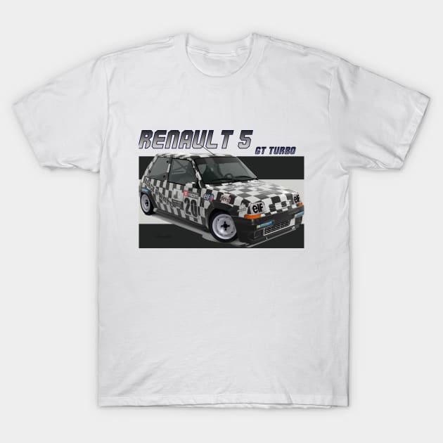 Renault 5 GT Turbo T-Shirt by PjesusArt